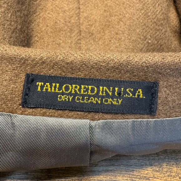 Vintage Orvis Mens Brown Wool Blazer Size 44  Jacket Tailored USA Classic Tan - Picture 4 of 7